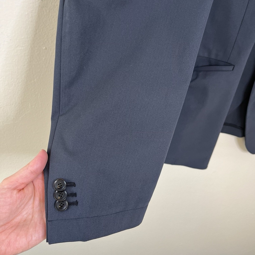 Mens Performance Sport Coat Blazer Sene Blue Travel Business Career Work Mens - Picture 3 of 8